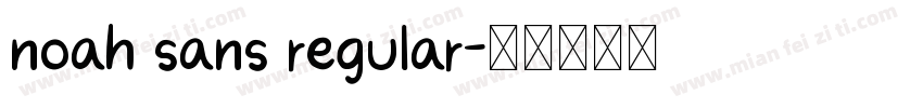 noah sans regular字体转换